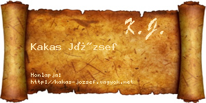 Kakas József névjegykártya