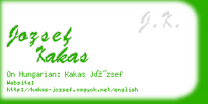 jozsef kakas business card